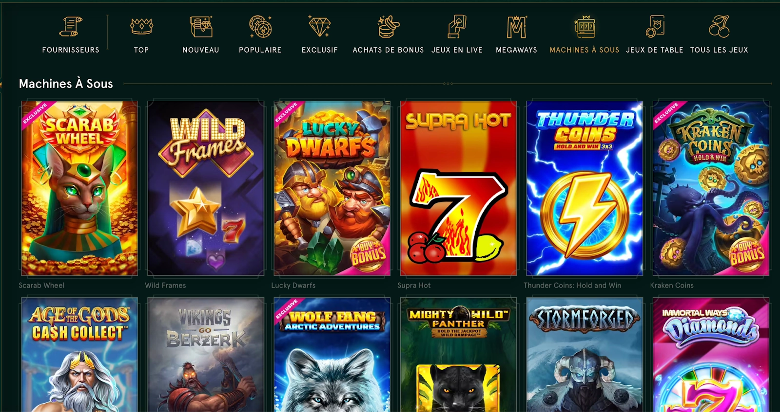 Casinia Casino – Machines à sous avec plus de 11 600 jeux